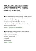 IFSTA 7TH EDITION CHAPTER TEST 14&NewLine;EXAM SCRIPT FINAL PAPER 2026 FULL&NewLine;SOLUTION VIEW AHEAD&NewLine;