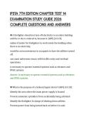 IFSTA 7TH EDITION CHAPTER TEST 14&NewLine;EXAMINATION STUDY GUIDE 2026&NewLine;COMPLETE QUESTIONS AND ANSWERS