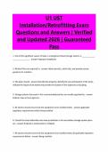 U1 UST&NewLine;Installation&sol;Retrofitting Exam&NewLine;Questions and Answers &vert; Verified&NewLine;and Updated 2026 &vert; Guaranteed&NewLine;Pass