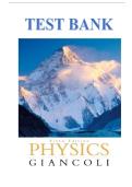Test Bank for Physics&colon; Principles with Applications 6th Edition by Douglas Giancoli isbn-9780321625922 Chapter 1-33 LATEST UPDATE&excl;&excl;&excl;