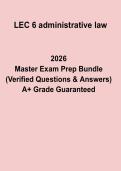 LEC 6 Administrative Law &vert; Key Concepts & Study Notes PDF