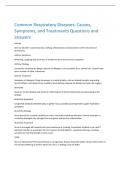 Common Respiratory Diseases&colon; Causes&comma;&NewLine;Symptoms&comma; and Treatments Questions and&NewLine;answers&NewLine;Asthma&NewLine;Chronic disorder characterized by swelling&comma; inflammation and constriction of the bronchi and&NewLine;bronchioles&period;&NewLine;Asthma Symptoms&NewLine;Wheezing&comma; coughing and shortness of