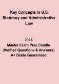 Key Concepts in U&period;S&period; Statutory and Administrative Law &vert; Study Guide PDF