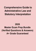 Comprehensive Guide to Administrative Law and Statutory Interpretation &vert; Study Guide PDF