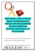 Adult Health 1 NURS 350 Exam 3 &ndash; 35 Musculoskeletal Disorders Questions and Answers &vert; Osteoporosis&comma; Osteomyelitis&comma; Paget Disease & Osteoarthritis Review &vert; Chamberlain University