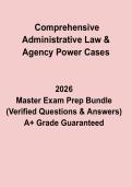 Comprehensive Administrative Law & Agency Power Cases Exam &vert; Study Guide PDF