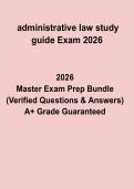 Administrative Law Study Guide Exam 2026 &vert; Questions & Answers PDF