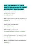 IHOP SOP TRAINING TEST PAPER&NewLine;COMPLETE QUESTIONS AND CORRECT&NewLine;ANSWERS FULL SOLUTION GUIDE