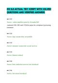 IHS ILE ACTUAL TEST SCRIPT WITH SOLVED&NewLine;QUESTIONS AND VERIFIED ANSWERS