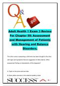 Adult Health 1 NURS 350 Exam 3 &ndash; 40 Hearing and Balance Disorders NCLEX Questions and Answers &vert; Otitis Media&comma; M&eacute;ni&egrave;re Disease&comma; Hearing Loss & Mastoidectomy Review &vert; Chamberlain University