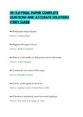 IHS ILE FINAL PAPER COMPLETE&NewLine;QUESTIONS AND ACCURATE SOLUTIONS&NewLine;STUDY GUIDE&NewLine;