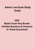 Administrative Law Exam Study Guide 2026 &ndash; Complete Revision Notes & Key Concepts