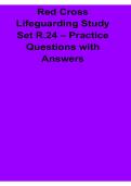 Red Cross Lifeguarding Study Set R&period;24 Practice Questions with Answers 2025&sol; 2026