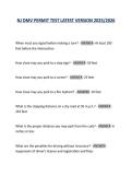 NJ DMV PERMIT TEST LATEST VERSION 2025&sol;2026