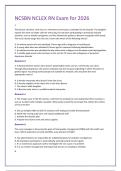 NCSBN NCLEX RN Exam for 2026 Questions and Answers