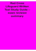 Red Cross Lifeguard Written Test Study Guide Exam Revision Summary 2025&sol; 2026