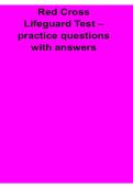                                   Red Cross Lifeguard Test Practice Questions with Answers 2025&sol; 2026