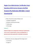 Nagios Core Administrator Certification Exam &NewLine;Questions With Correct Answers &lpar;Verified &NewLine;Answers&rpar; Plus Rationales 2026 Q&A &vert; Instant &NewLine;Download Pdf 