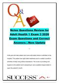 ADULT HEALTH 1 EXAM COMPLETE PACKAGE DEAL
