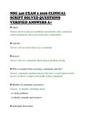 NSG 440 EXAM 2 2026 CLINICAL&NewLine;SCRIPT SOLVED QUESTIONS&NewLine;VERIFIED ANSWERS A&plus;