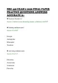 NSG 440 EXAM 2 2026 FINAL PAPER&NewLine;PRACTICE QUESTIONS ANSWERS&NewLine;ACCURATE A&plus;