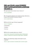 NSG 440 EXAM 2 2026 NURSING&NewLine;TEST PAPER QUESTIONS ANSWERS&NewLine;GRADED A&plus;