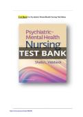 TEST BANK FOR PSYCHIATRIC MENTAL HEALTH NURSING&comma; 9TH EDITION BY SHEILA L&period; VIDEBECK