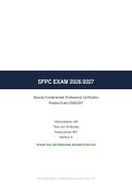 SFPC Exam Security Fundamentals Professional Certification Actual Exam 2026&sol;2027 &vert; Complete Exam-Style Questions &vert; 100&percnt; Verified &ndash; Detailed Rationales &ndash; Pass Guaranteed &ndash; A&plus; Graded&NewLine;&NewLine;