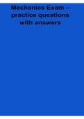 Mechanics Exam Practice Questions with Answers 2025&sol; 2026