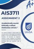 AIS3711 ASSIGNMENT 2 2026 &ast;COMPLETE ANSWERS&ast; DUE DATE 22 MAY 2026 &lpar;BEST ANSWERS FOR THIS ASSIGNMENT&rpar;