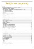 Samenvatting religie en zingeving 