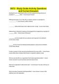 D072 - Study Guide Activity Questions and Correct Answers