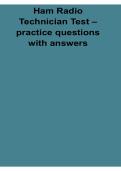 Ham Radio Technician Test Practice Questions with Answers 2025&sol; 2026