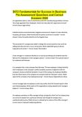 D072 Fundamentals for Success in Business Pre Assessment Questions and Correct Answers 2026