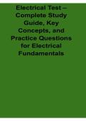 Electrical Test Complete Study Guide Key Concepts and Practice Questions for Electrical Fundamentals 2025&sol; 2026