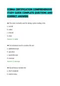 CCBMA CERTIFICATION COMPREHENSIVE&NewLine;STUDY GUIDE COMPLETE QUESTIONS AND&NewLine;CORRECT ANSWERS&NewLine;