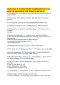 PRINCIPLES OF MANAGEMENT COMPREHENSIVE EXAM UPDATED QUESTIONS AND ANSWERS