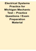 Electrical Systems Practice for Michigan Mechanic Test Practice Questions Exam Preparation Material 2025&sol; 2026