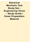 Electrical Mechanic Test Study Set Engineering Terms Study Guide Exam Preparation Material 2025&sol; 2026