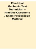 Electrical Mechanic Test Technician Practice Questions Exam Preparation Material 2025&sol; 2026