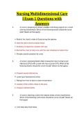Nursing Multidimensional Care Test Bank & Study Guide &vert; NCLEX Review&NewLine;&NewLine;