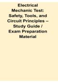 Electrical Mechanic Test Safety Tools and Circuit Principles Study Guide Exam Preparation Material 2025&sol; 2026