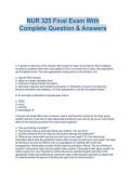 NUR 325 Final Exam With&NewLine;Complete Question & Answers