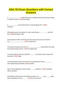 ASA 103 Exam Questions with Correct Answers&period;