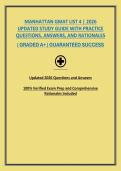 MANHATTAN GMAT LIST 4 &vert; 2026 UPDATED STUDY GUIDE WITH PRACTICE QUESTIONS&comma; ANSWERS&comma; AND RATIONALES