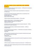 IHS FINAL EXAM ACTUAL QUESTIONS AND ANSWERS RATED