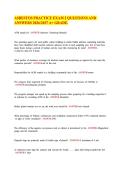 ASBESTOS PRACTICE EXAM 2 QUESTIONS AND &NewLine;ANSWERS 2026&sol;2027 A&plus; GRADE&period;