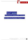 Comprehensive Radiographic Pathology 8th Edition Test Bank by Eisenberg &ndash; Complete Exam Questions and Answers for Chapters 1&ndash;12