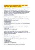 NCC ELECTRONIC FETAL MONITORING FINAL EXAM QUESTIONS AND ANSWERS RATED