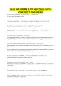 2026 MARITIME LAW QUIZZES WITH&NewLine;CORRECT ANSWERS